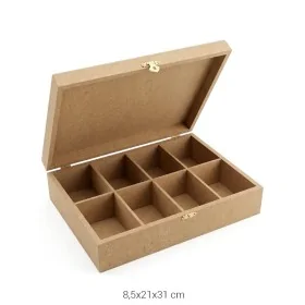 KU243 8 Bölmeli Dikiş Kutu Ahşap Boyanabilir Obje